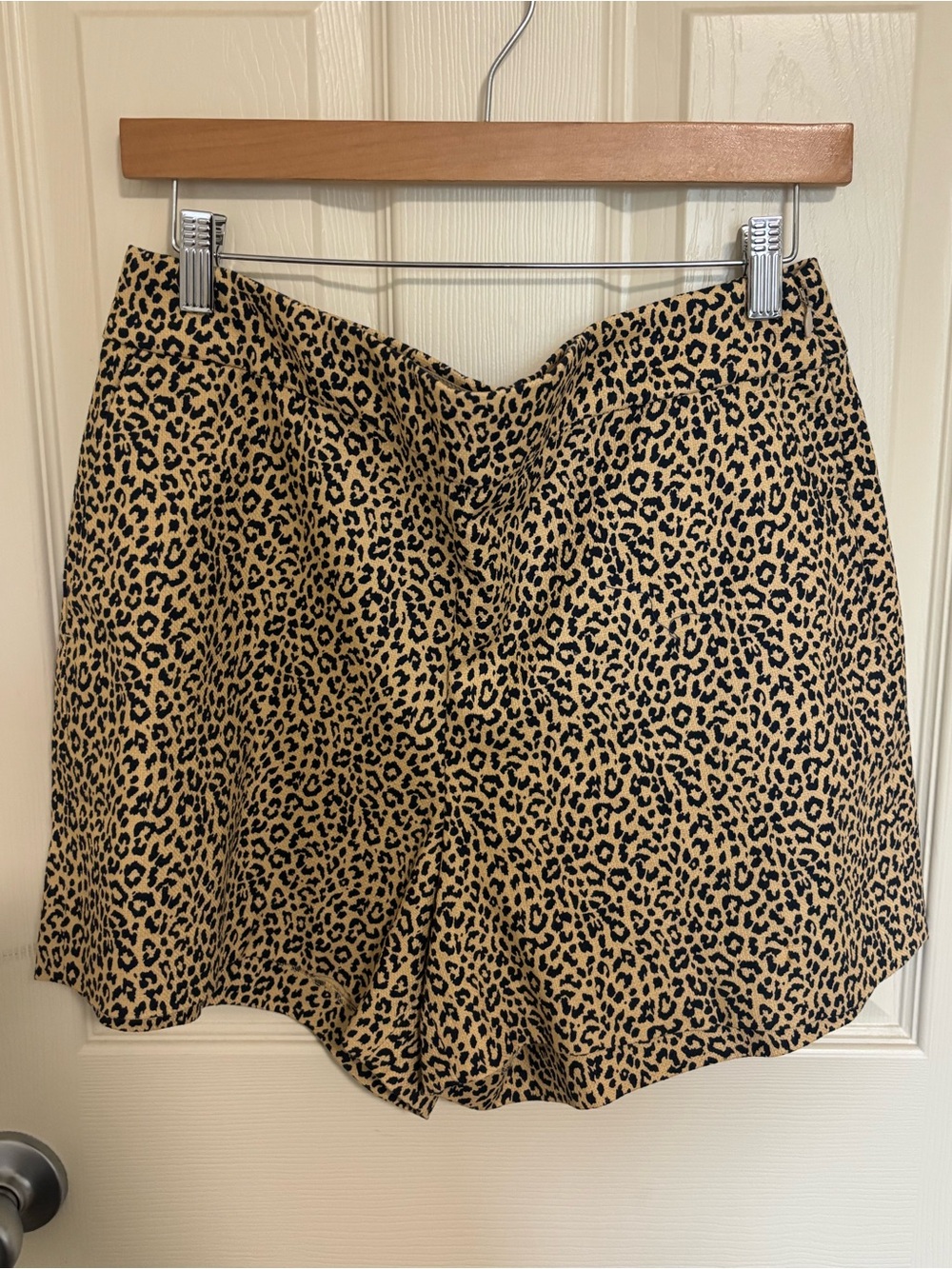 J.Crew Leopard Print Skirt Tan Black Animal Print Size 10